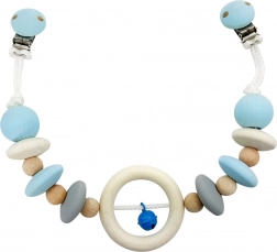 Hess viseća igračka za kolica od prirodnog drva s plavim zvončićem