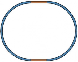 Piko set tračnica A – osnovni oval H0