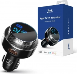 auto adapter i FM predajnik s Bluetoothom, 2× USB‑A, čitač kartica i brzo punjenje