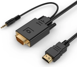 HDMI u VGA pretvarač s 3,5 mm audio, 3 m, crni