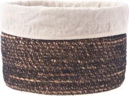 Ručno pletena košara za pohranu s izdržljivom tekstilnom oblogom 20 × 13 cm