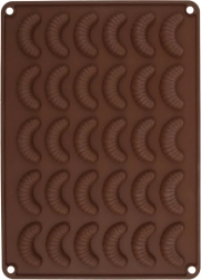 Silikonski kalup za kifličaste kekse, narančasta – 30 kom