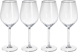 Staklene čaše za vino 490 ml, set 4 kom