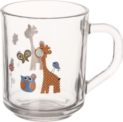 Staklena dječja šalica Žirafa 230 ml