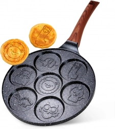 Granitna tava za jaja 7 otvora BLACK & WOOD 26 cm