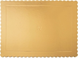 Zlatna pravokutna podloga za tortu 40 × 30 cm