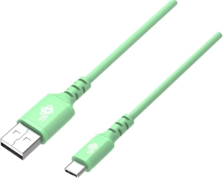 Silikonski USB–USB‑C kabel 1 m, zeleni, brzo punjenje