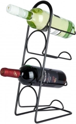 Metalni stalak za vino, crni, za 4 boce 21 × 43 cm
