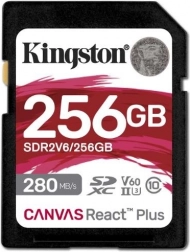 Memorijska kartica Kingston Canvas React Plus 256GB 280/150 MB/s U3 V60 SD