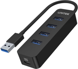 Unitek uHUB Q4 aktivni USB hub 4× USB‑A 3.0 s napajanjem 10 W