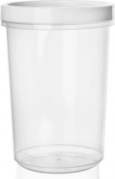 Plastična posuda za hranu s brtvom i navojnim poklopcem 1 l