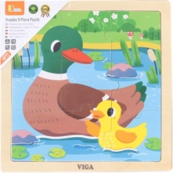 VIGA drvene puzzle pačići – 9 dijelova