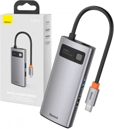 USB-C hub 4 u 1 BASEUS Metal Gleam s HDMI, USB 3.0 i PD 100 W