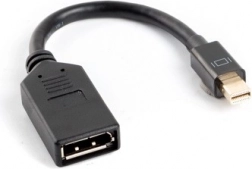 Adapter s Mini DisplayPorta na DisplayPort na kabelu 10 cm crni