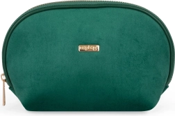 Putna okrugla kozmetička torbica Plus Velvet zelena