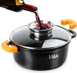 Granitni lonac sa staklenim poklopcem Terruna Aroma 20 cm, 2,1 l