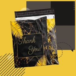 Foliovne kurirske omotnice 255 × 370 mm, crne s natpisom Thank You, 50 kom