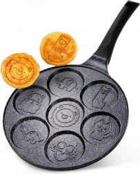 Granitna tava za jaja BLACK LINE, 26 cm, 7 otvora