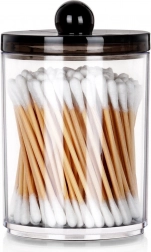 Akrilni spremnik za vatirane štapiće i kozmetičke jastučiće s poklopcem