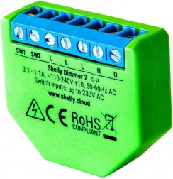 Shelly Dimmer 2 – pametni Wi‑Fi prigušivač 230 V bez nulnog vodiča