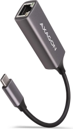 AXAGON USB‑C gigabitni ethernet adapter, automatska instalacija, metalni, titan siva