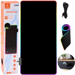 Igrana podloga za miš i tipkovnicu s RGB LED pozadinskim osvjetljenjem 90 × 40 cm