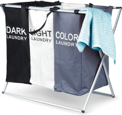 Sklopiva trosobna košara za rublje 105 l