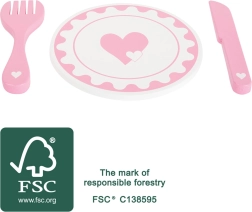 Small foot set tanjura s priborom srce