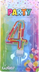 Rođendanska svijeća za tortu broj 4 – crte