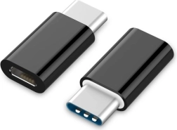 Adapter USB-C na microUSB (F) crni