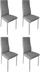 Set od 4 tapeciranih stolica za blagovaonicu i dnevni boravak, sive