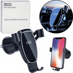 Gravitacijski držač za telefon za automobil za rešetku ventilacije – crni