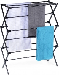 Metalni crni teleskopski samostojeći stalak za sušenje rublja 47–78 × 94 cm