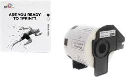 Samoljepljive etikete TB Print za BROTHER 62 × 29 mm, crni tisak na bijelo, 800 kom