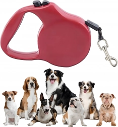 Automatska samonavlačiva povodac za pse i mačke 5 m s blokadom – ružičasta