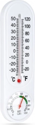 Bijeli termometar s higrometrom 22 cm
