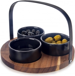 Keramičke posudice za predjela BLACK 130 ml, set 4 kom