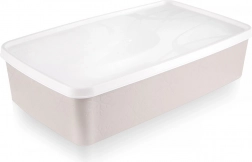 Plastična kutija za hranu s poklopcem 2 l bež