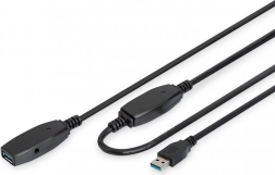 Aktivni produžni USB 3.0 kabel 20 m crni