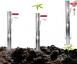 Ručni sadilac lukovica i presadnica od nehrđajućeg čelika