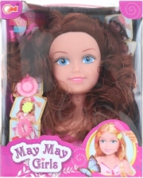 Glava za češljanje brineta za dječje frizure s dodacima