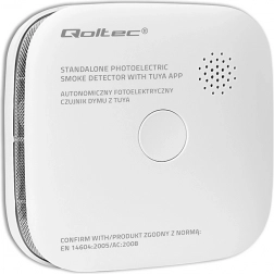 TUYA Wi‑Fi detektor dima s baterijom, alarm 85 dB i LED