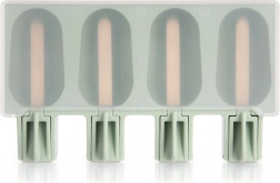 Silikonski kalup za sladolede na štapiću s poklopcem, zelena