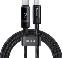 MCDODO USB‑C na USB‑C kabel s zaslonom, 60 W, 1,2 m, crni