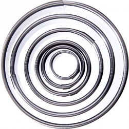 Set rezača za kekse od nehrđajućeg čelika – krugovi 1,3–5,2 cm, 5 kom