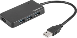 USB čvorište Natec Moth 4 USB 3.0 priključka crni