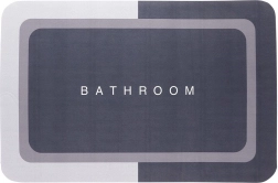 Protuklizna kupaonska prostirka 59 × 39 cm, siva