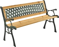 Vrtna drvena klupa s naslonom