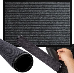 Gumirana ulazna otiračnica 60 × 90 cm – siva, protuklizna