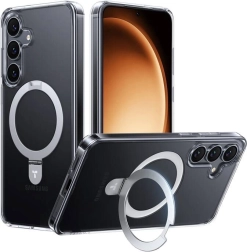 Futrola za telefon Torras Ostand Series za Samsung S25 prozirna